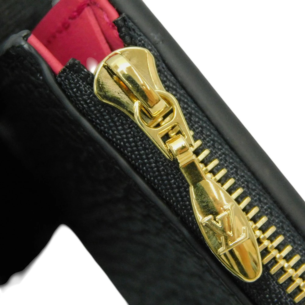 LOUIS VUITTON Portefeuille Capucines Black Pink Wallet Compact
